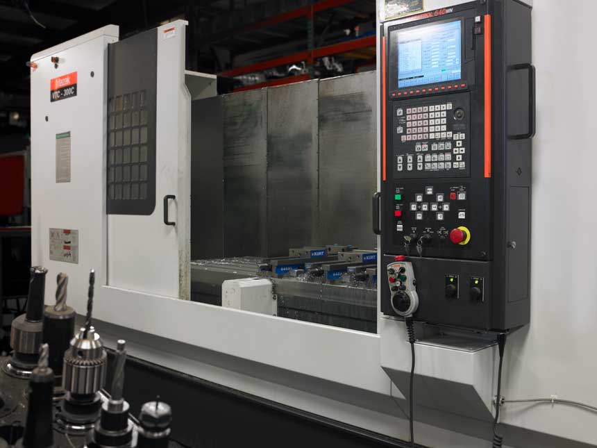 vertical machining center used to create plastic profile tooling at our Sheboygan, WI facility