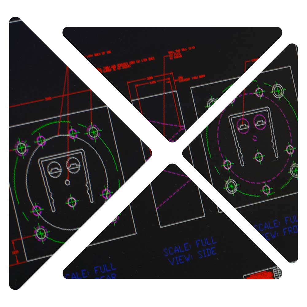 engineer using AutoCAD software to design plastic profile extrusion die